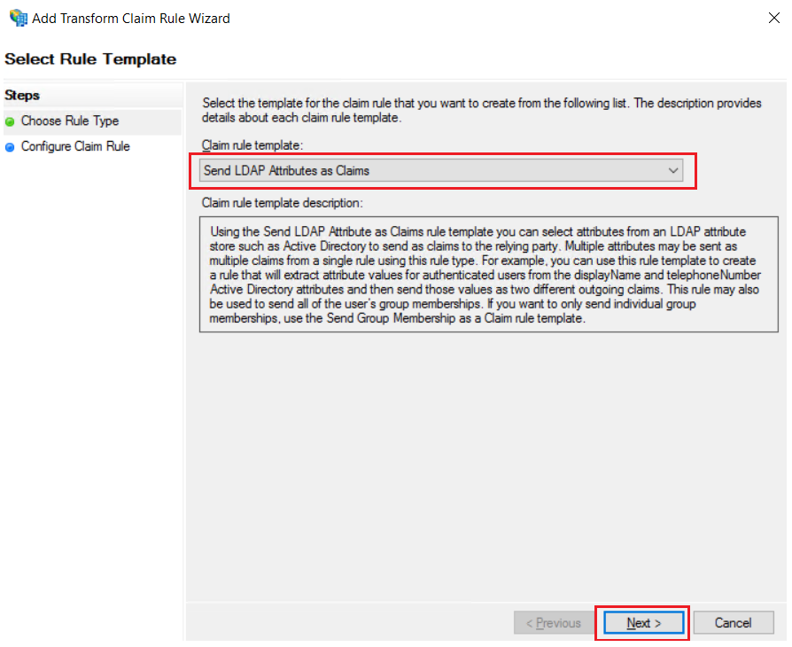 LDAP Attributes - ADFS SSO