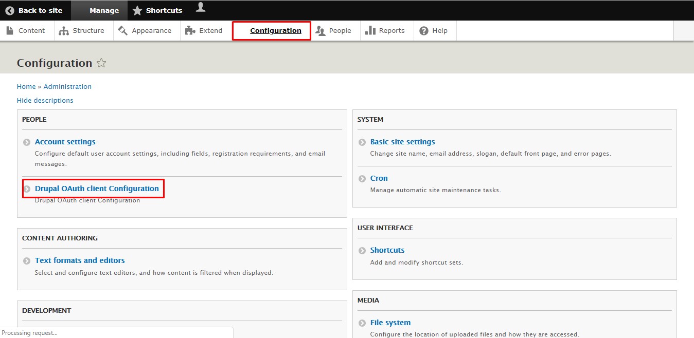 Reddit_sso_Drupal configuration page