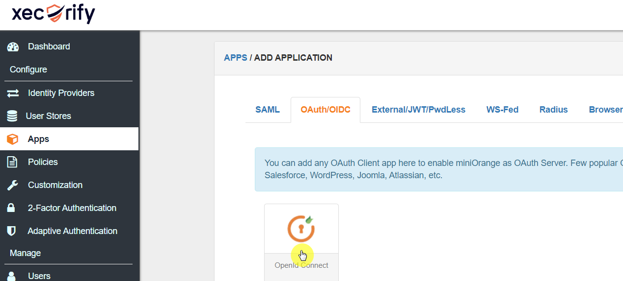 Configure OIDC App