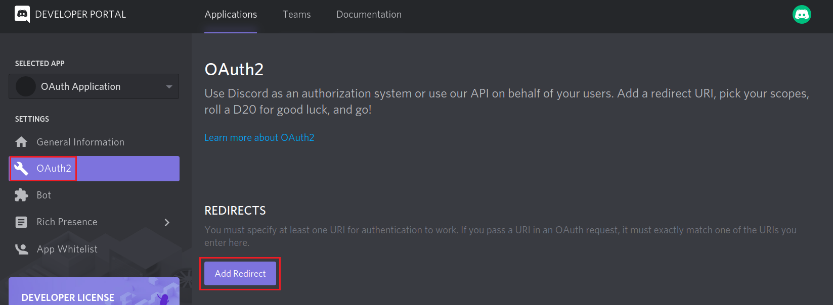 Discord Developer Portal — Documentation — OAuth2