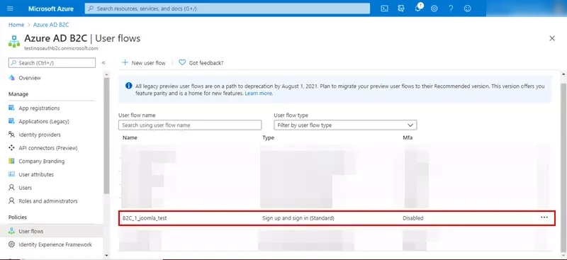 OAuth/OpenID/OIDC Single Sign On (SSO), Azure AD SSO select-user-flow