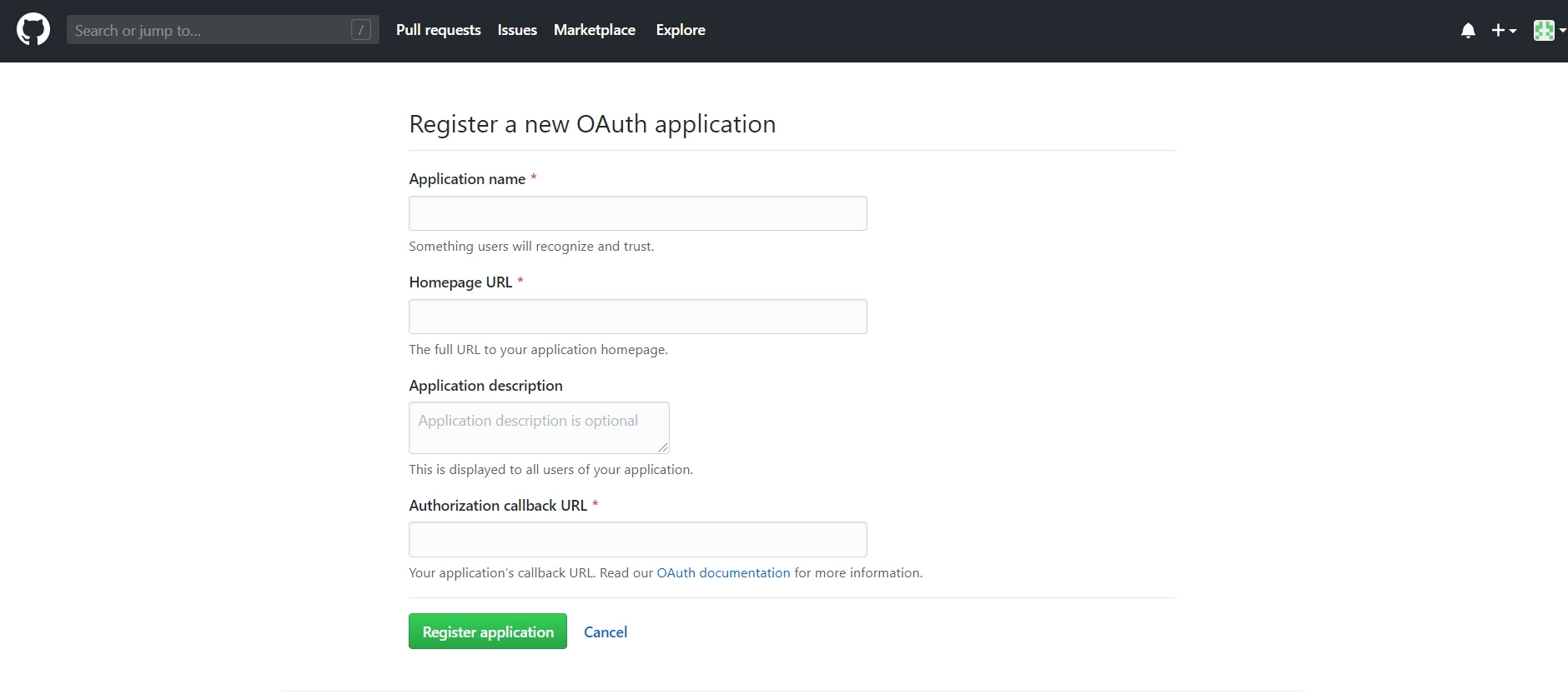 OAuth/OpenID/OIDC Single Sign On (SSO), GitHub SSO Login Enter app credentials
