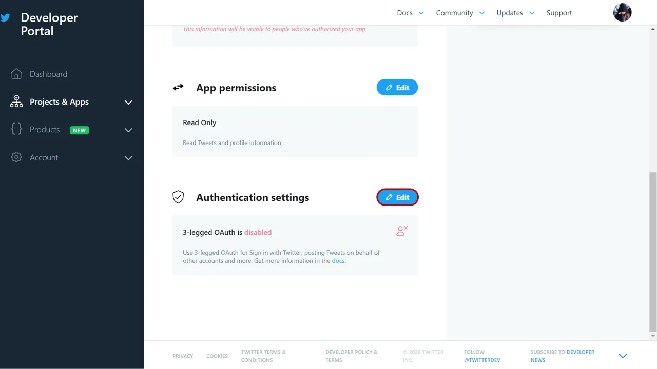 Twitter OAuth OpenID Connect with Joomla | Single Sign-On with Joomla using Twitter, Edit Authentication Settings