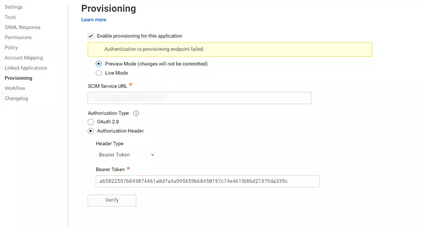 Centrify SCIM - Automated User Provisioning in Wordpress - Provisioning tab Centrify