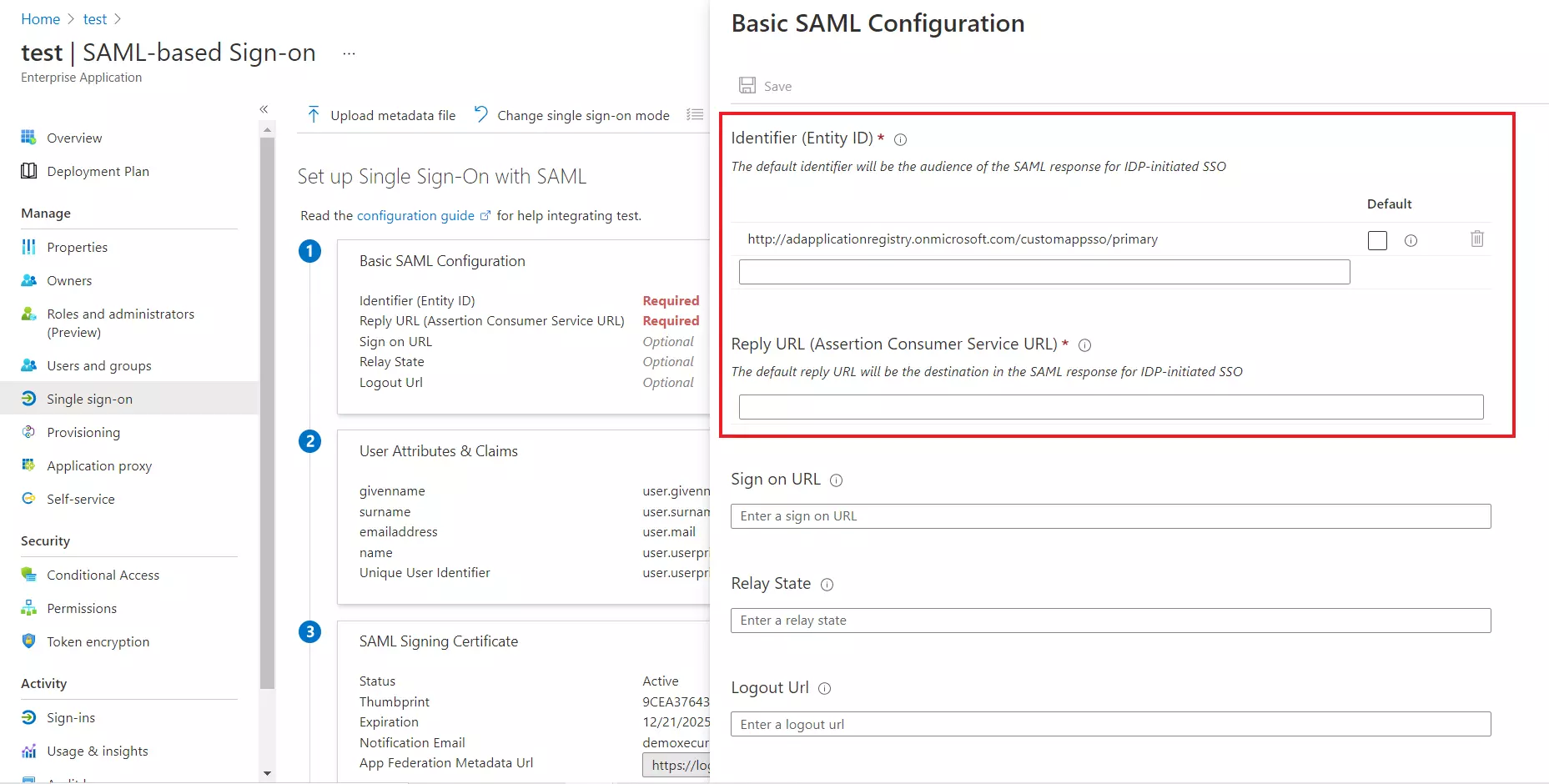 Configure Azure AD as IDP -SAML Single Sign-On(SSO) for WordPress - Azure AD SSO Login - Setup SAML 2.0