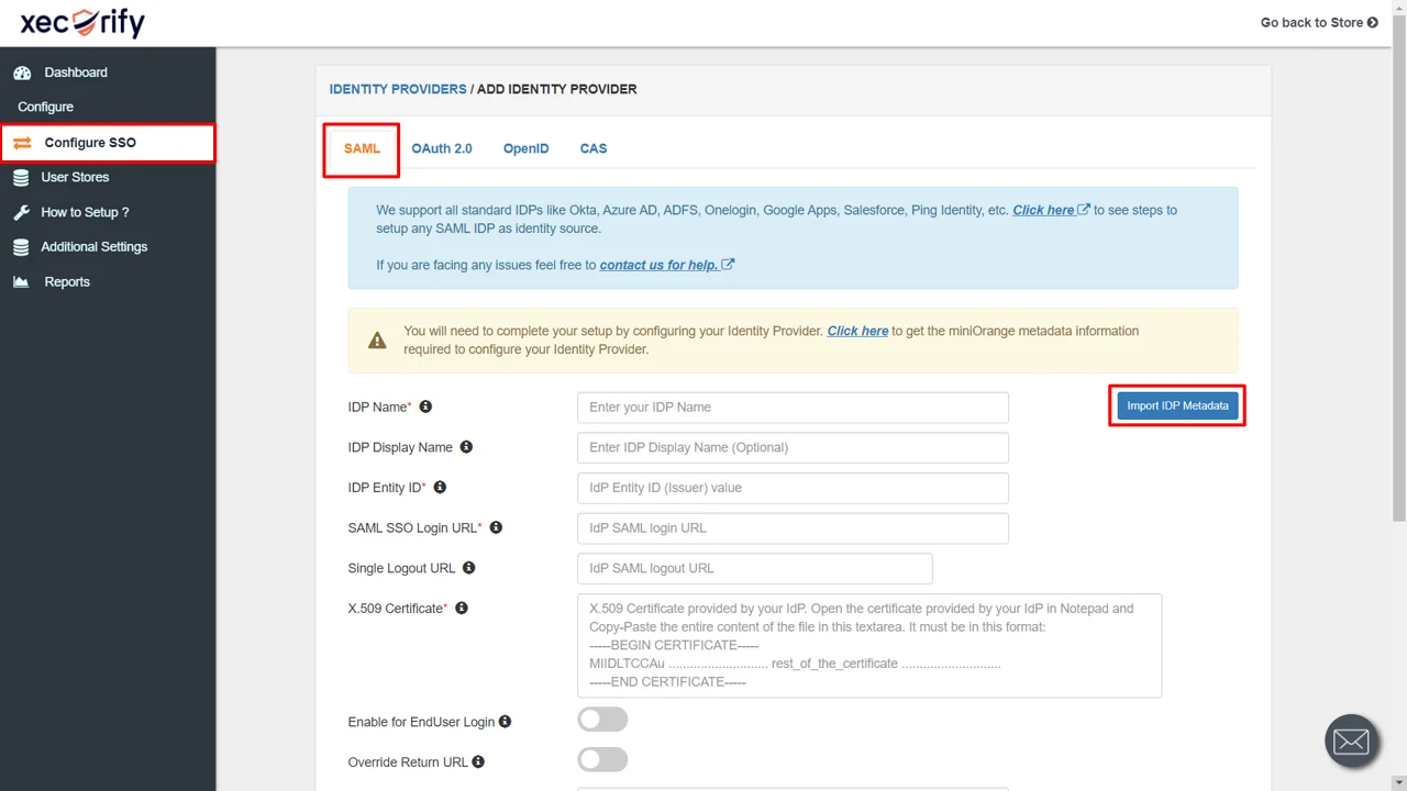 Shopify (Microsoft Entra ID) Azure AD Single Sign On SSO select saml