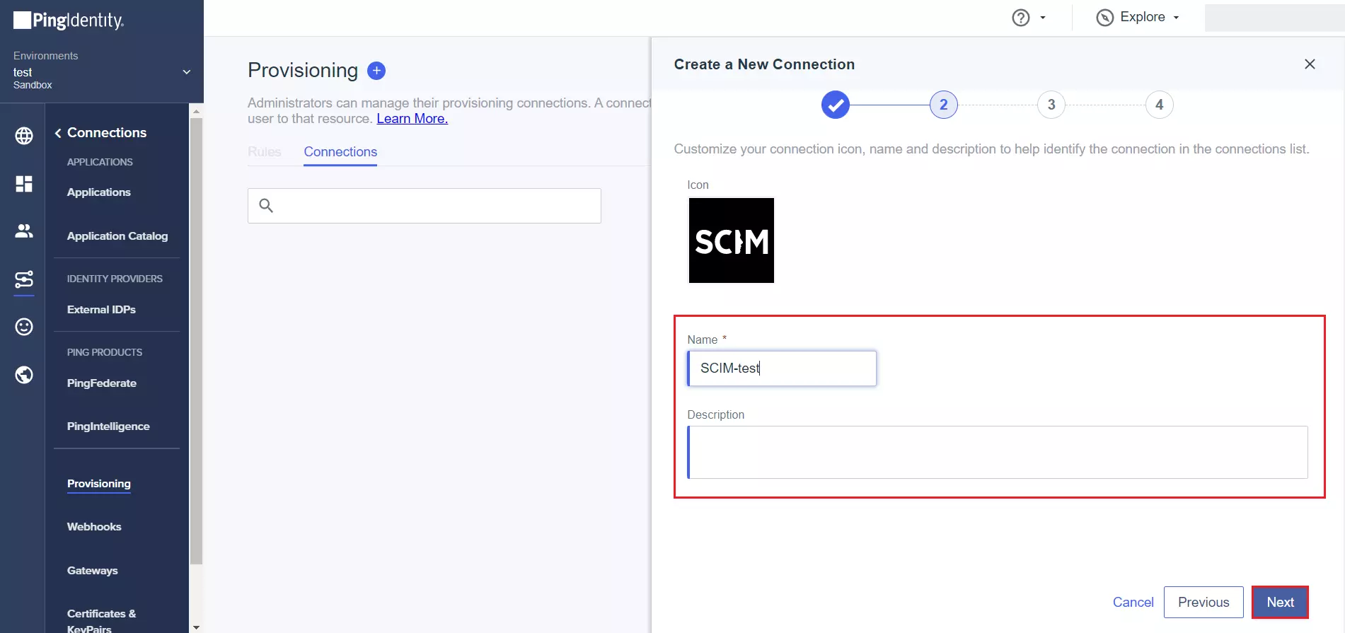 Scim User Provisioning - SCIM Configuration tab