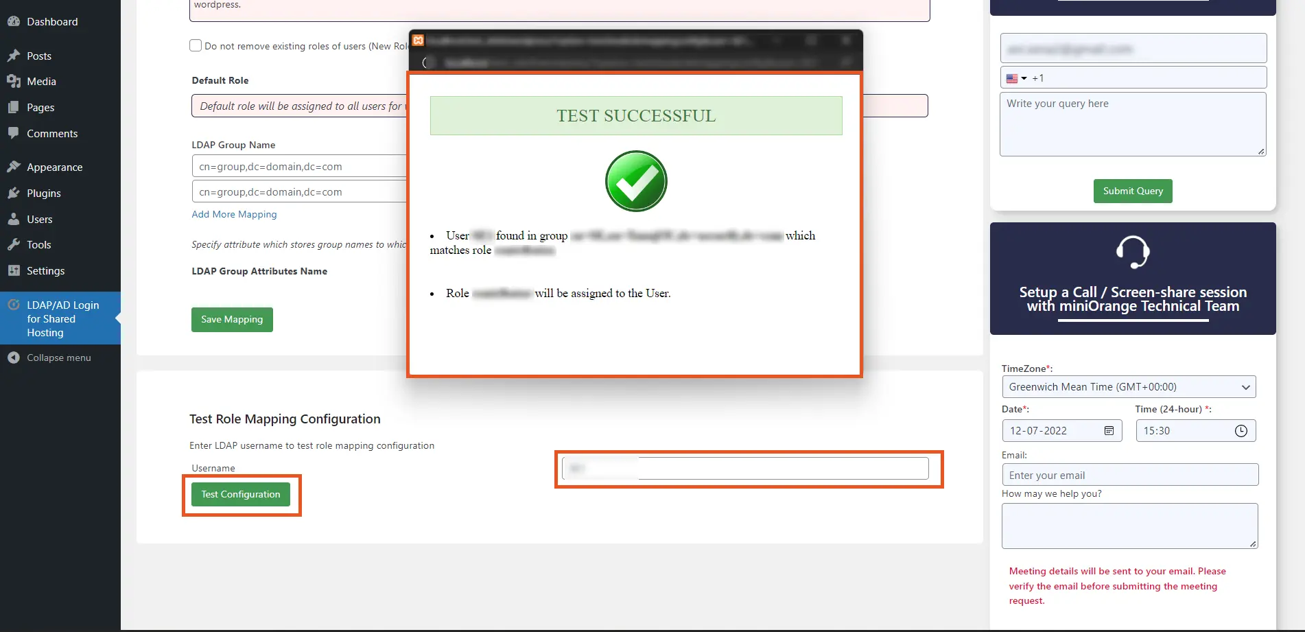 WordPress-Rollen werden dem Benutzer erst nach der LDAP-Anmeldung auf der WordPress-Site zugewiesen.