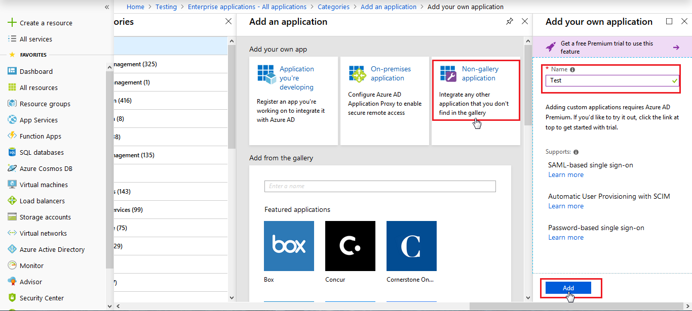 Microsoft Entra ID sso Non-gallery application