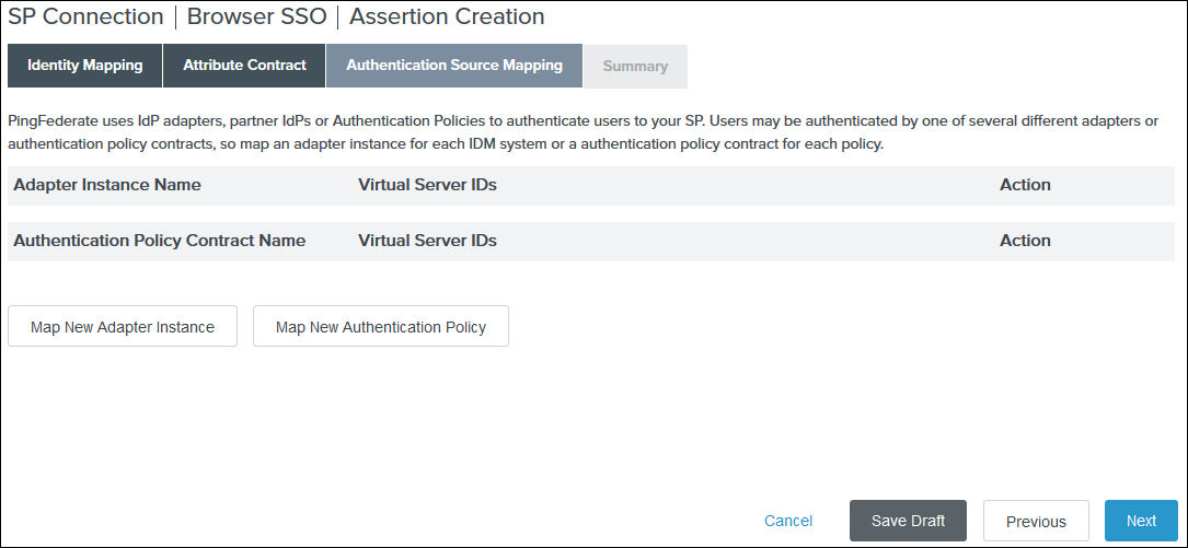 ASP.NET Ping Federate SAML SSO - Authentication Source Mapping