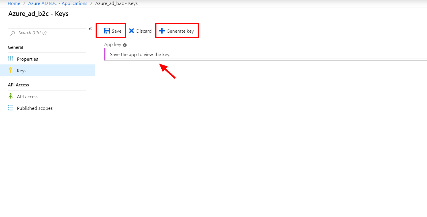 OAuth/OpenID/OIDC Single Sign On (SSO), AzureB2C SSO Login Generate Key