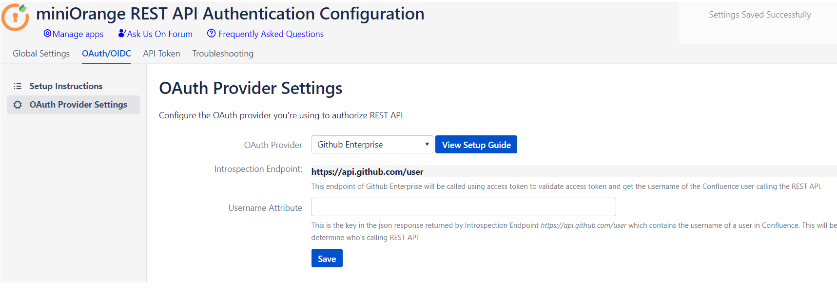 Github as OAuth Provider