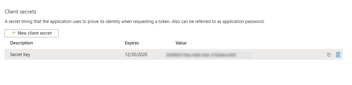 OAuth/OpenID/OIDC Single Sign On (SSO), AzureAD SSO Secret-Key-2
