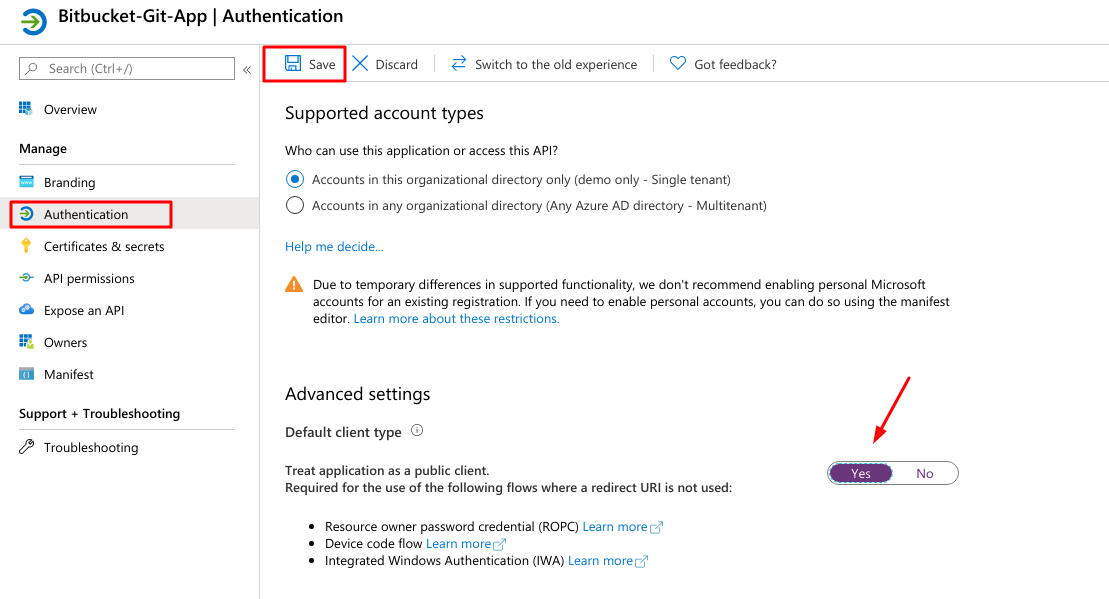 Git Authentication using Azure AD as Identity Provider, Azure AD,SSO