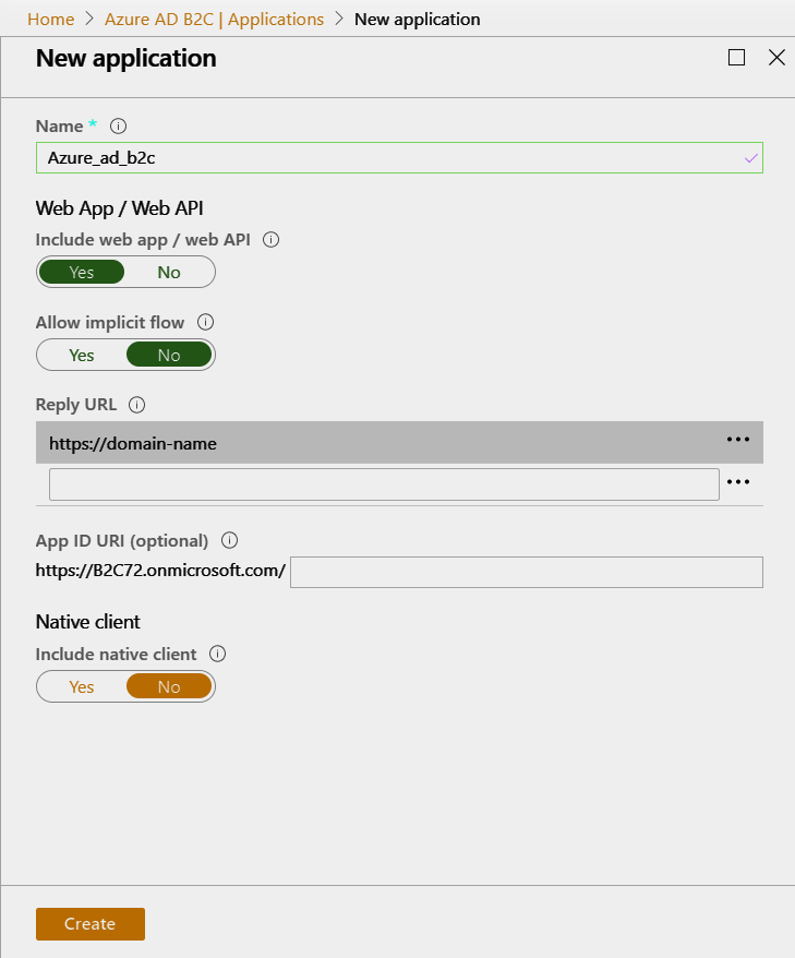 OAuth/OpenID/OIDC Single Sign On (SSO), AzureB2C SSO Login Create