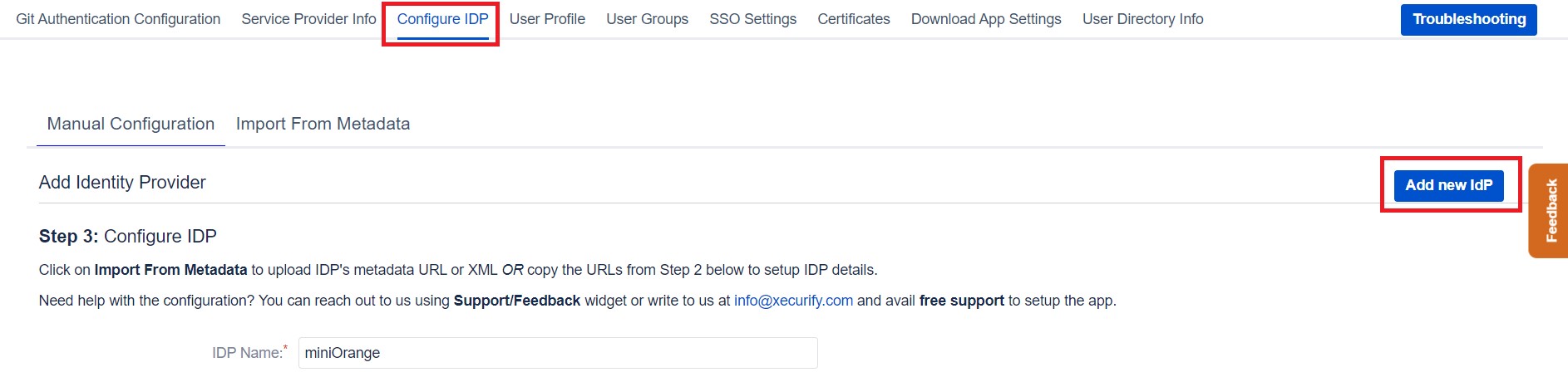 SAML Single Sign On (SSO) into Bitbucket Service Provider, Add Second IDP