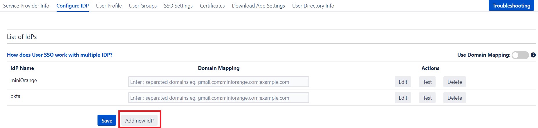 Jira への SAML シングル サインオン (SSO)、Jira への複数の IDP の追加