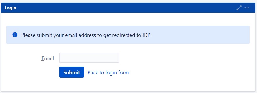 SAML Single Sign On (SSO) dans Jira, formulaire de mappage de domaine