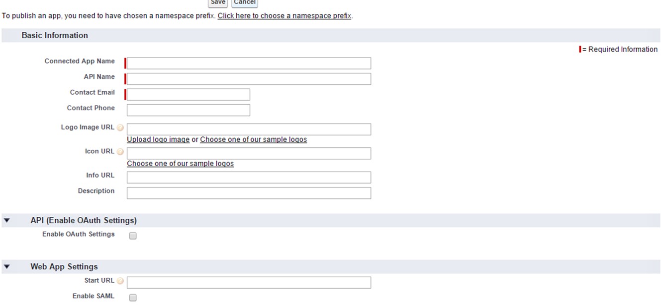 SAML Single Sign on (SSO) using Salesforce Identity Provider, Fill connected apps details