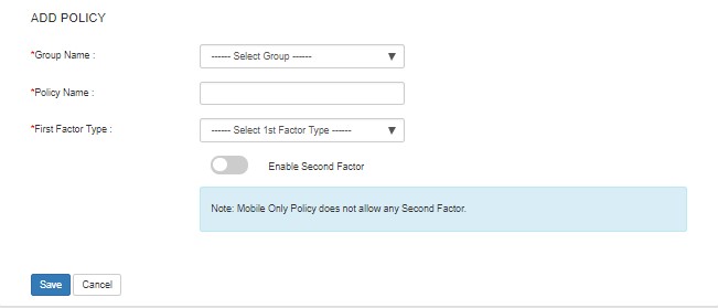 SAML Single Sign On (SSO) med miniOrange Identity Provider, miniorange SSO-inloggning, Lägg till policy för SP-applikation