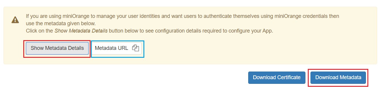 SAML Single Sign On (SSO) using miniOrange Identity Provider, miniorange SSO Login, Download IDP Metadata