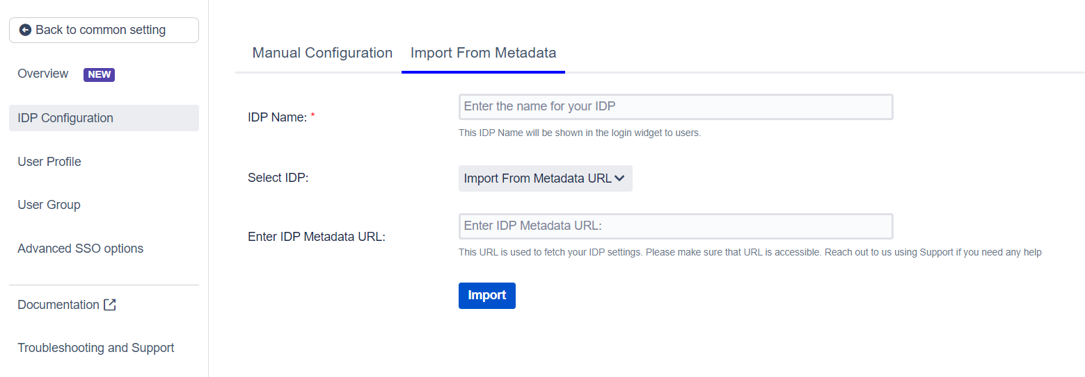 SAML Single Sign On (SSO) into Jira, Import IDP through Metadata URL