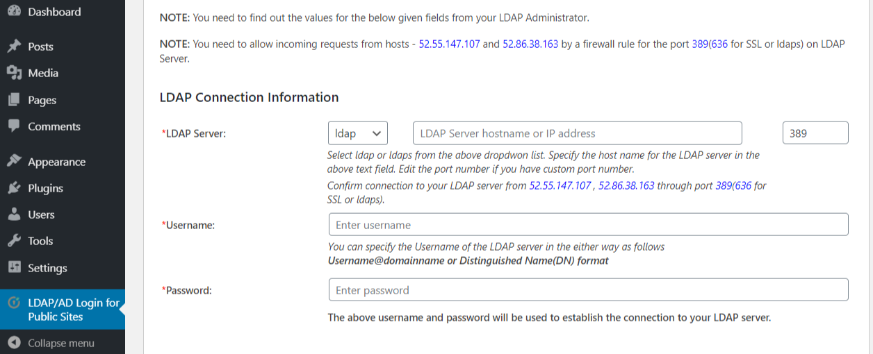 Configure LDAP/AD