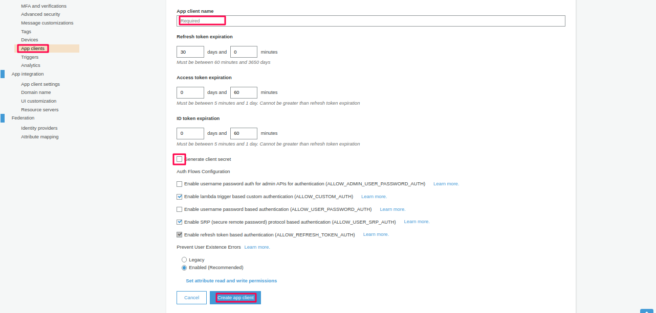 general settings aws cognito as sp- AWS SSO Login with WordPress 