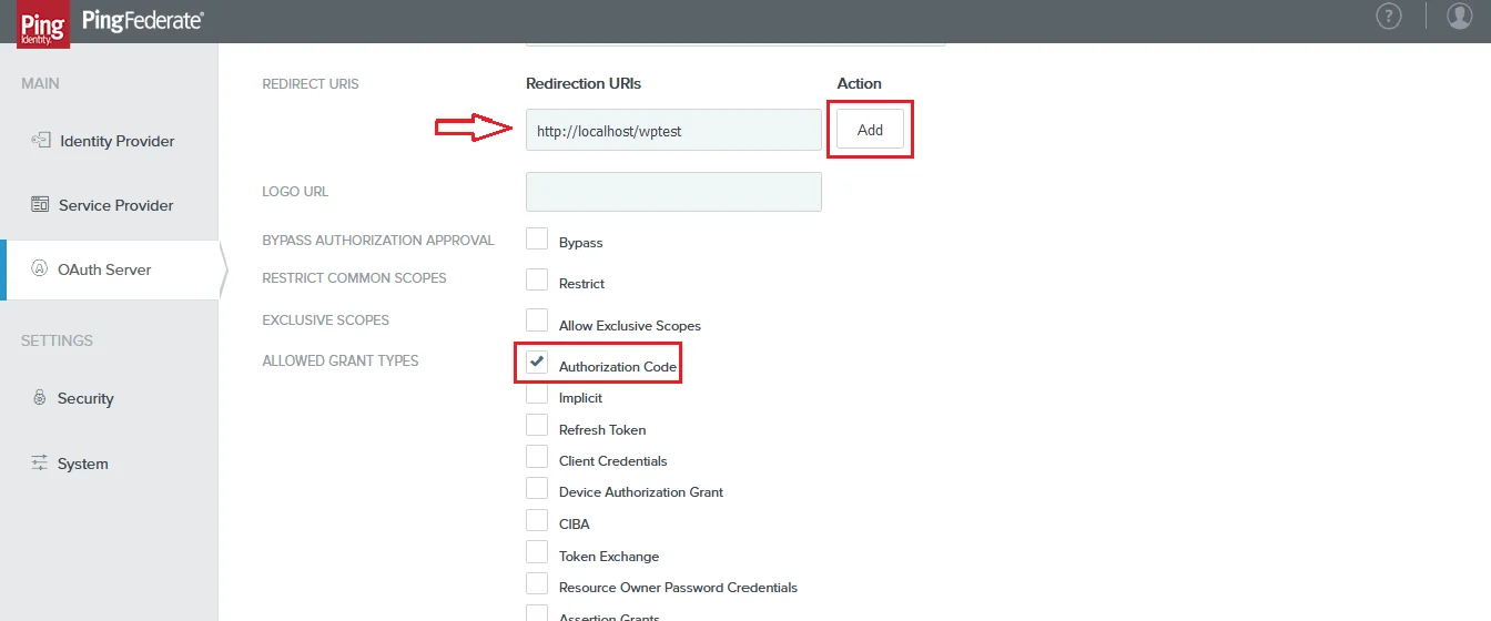ASP.NET Ping Federate OAuth SSO - create-newclient callback-URL