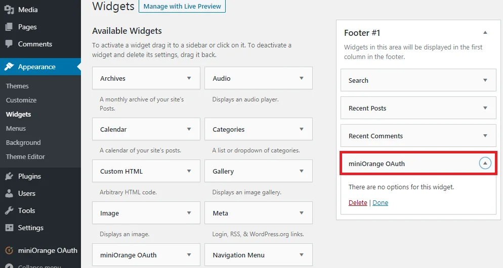  Intuit  Single Sign-on (SSO) - WordPress create-newclient login button setting