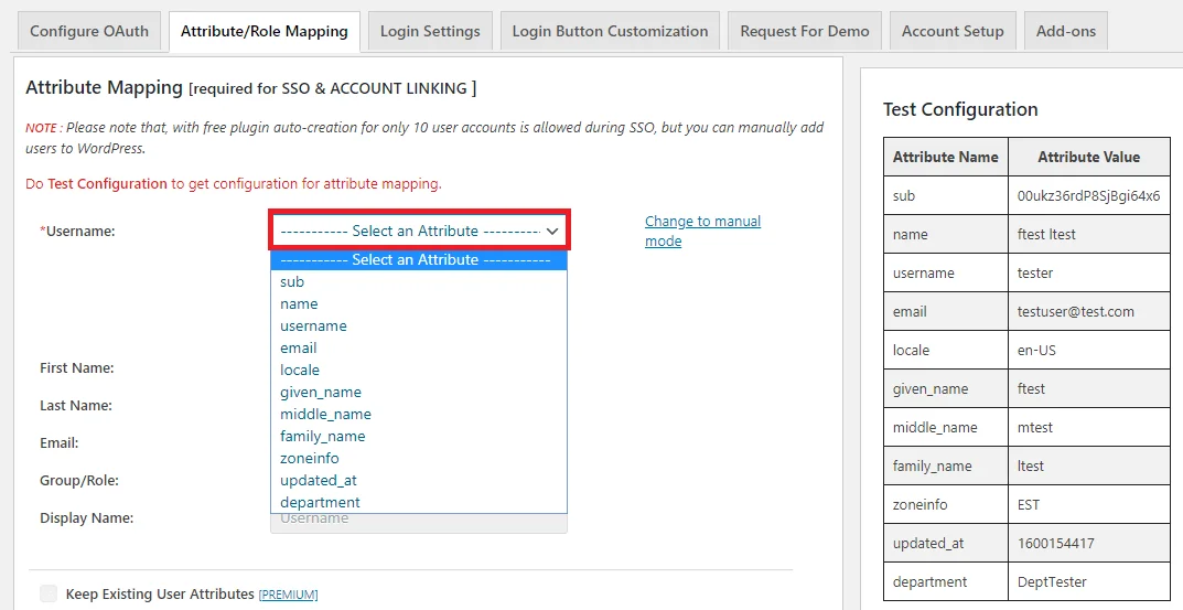 Vimeo Single Sign-On (SSO) OAuth/OpenID WordPress attribute/role mapping