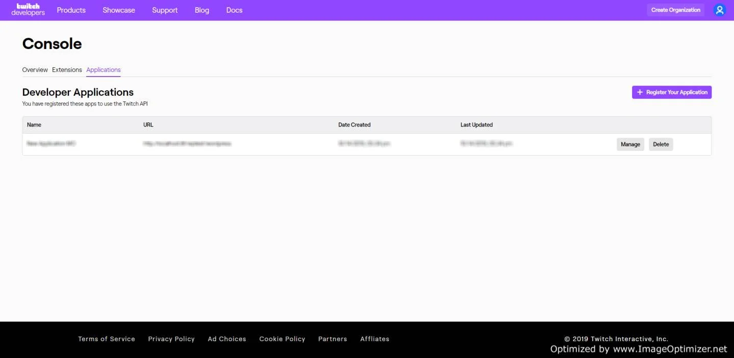 Twitch SSO Login with Drupal OAuth OpenID OIDC Single Sign On Twitch App Click On Manage