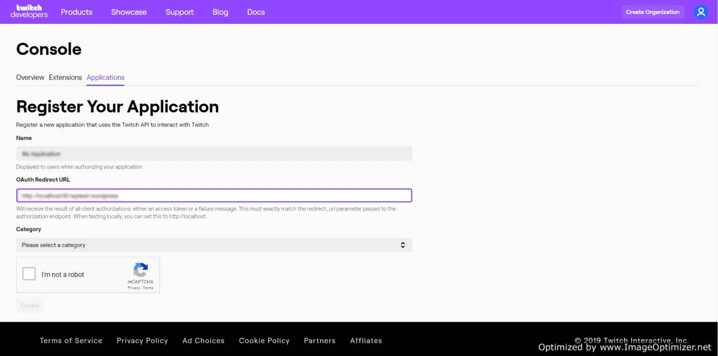 Twitch Single Sign-On (SSO) OAuth/OpenID WordPress enter redirected url-twitch-app