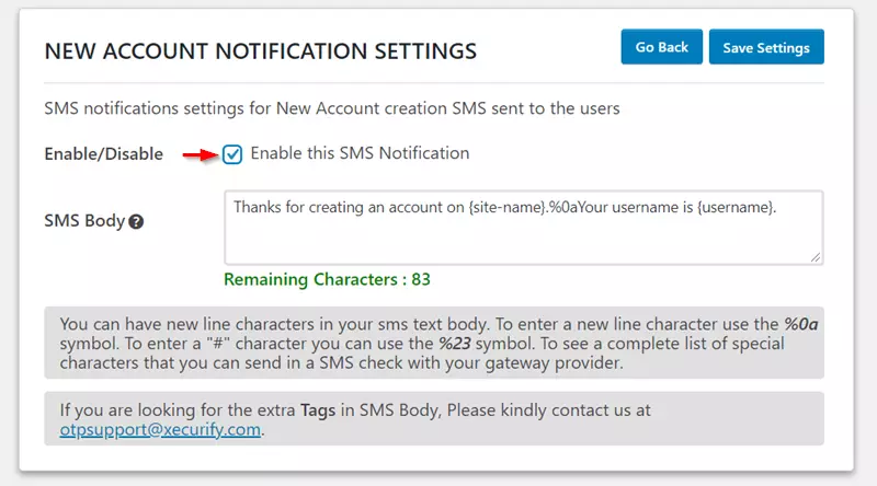 wordpress otp verification addon woocoomerce sms notifications new account configure