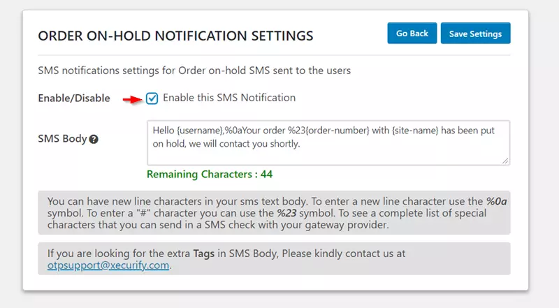 wordpress otp verification addon woocoomerce sms notifications fill details order on hold