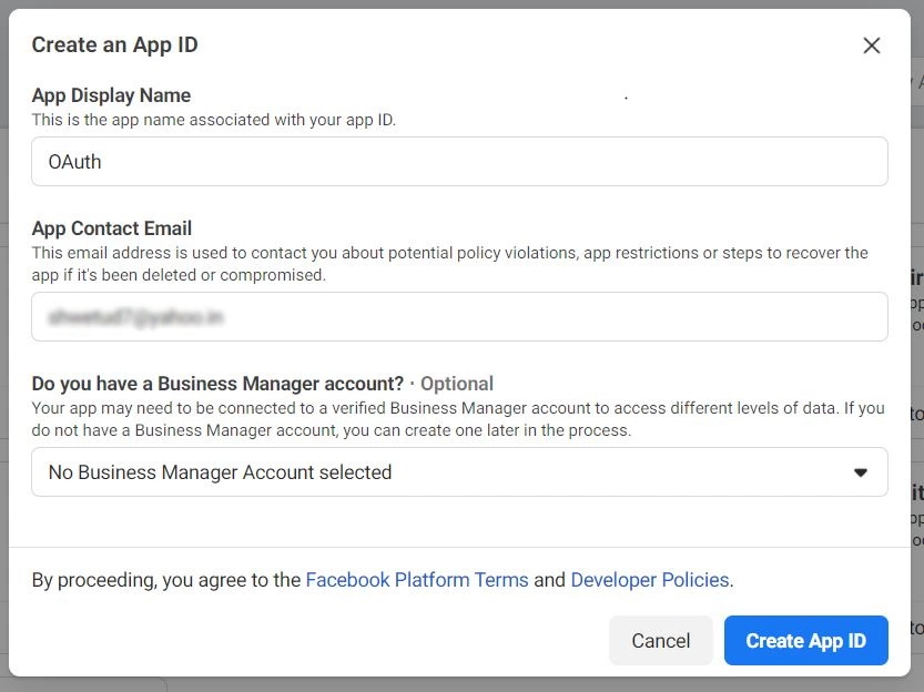 OAuth/OpenID/OIDC Single Sign On (SSO), application de nom de connexion Facebook SSO