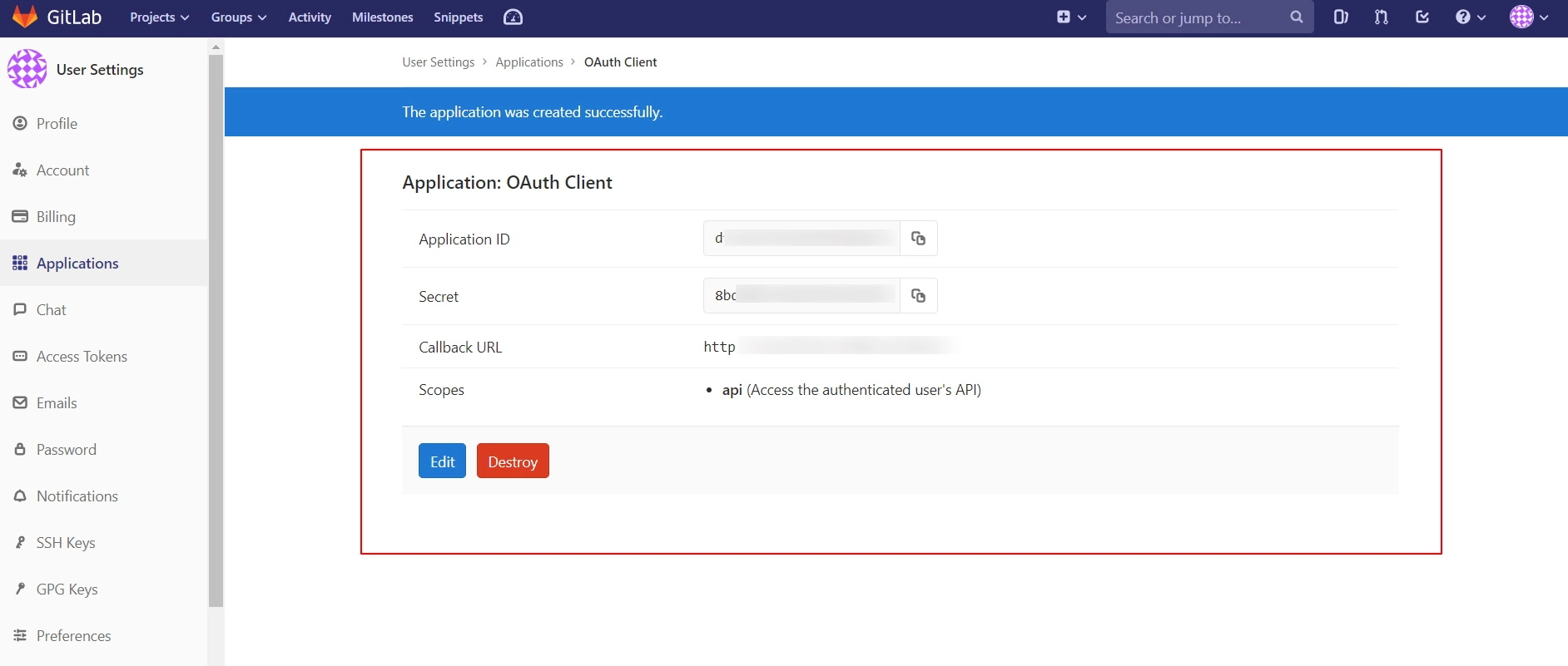 OAuth/OpenID/OIDC Single Sign On (SSO), GitLab SSO Login Get Client ID