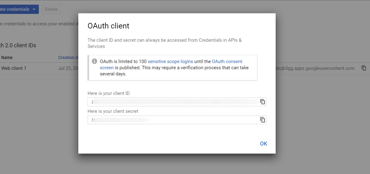 OAuth/OpenID/OIDC Single Sign On (SSO), Google Apps SSO Login Get Client ID