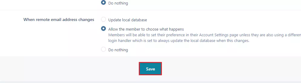 Invision_Community, Save settings