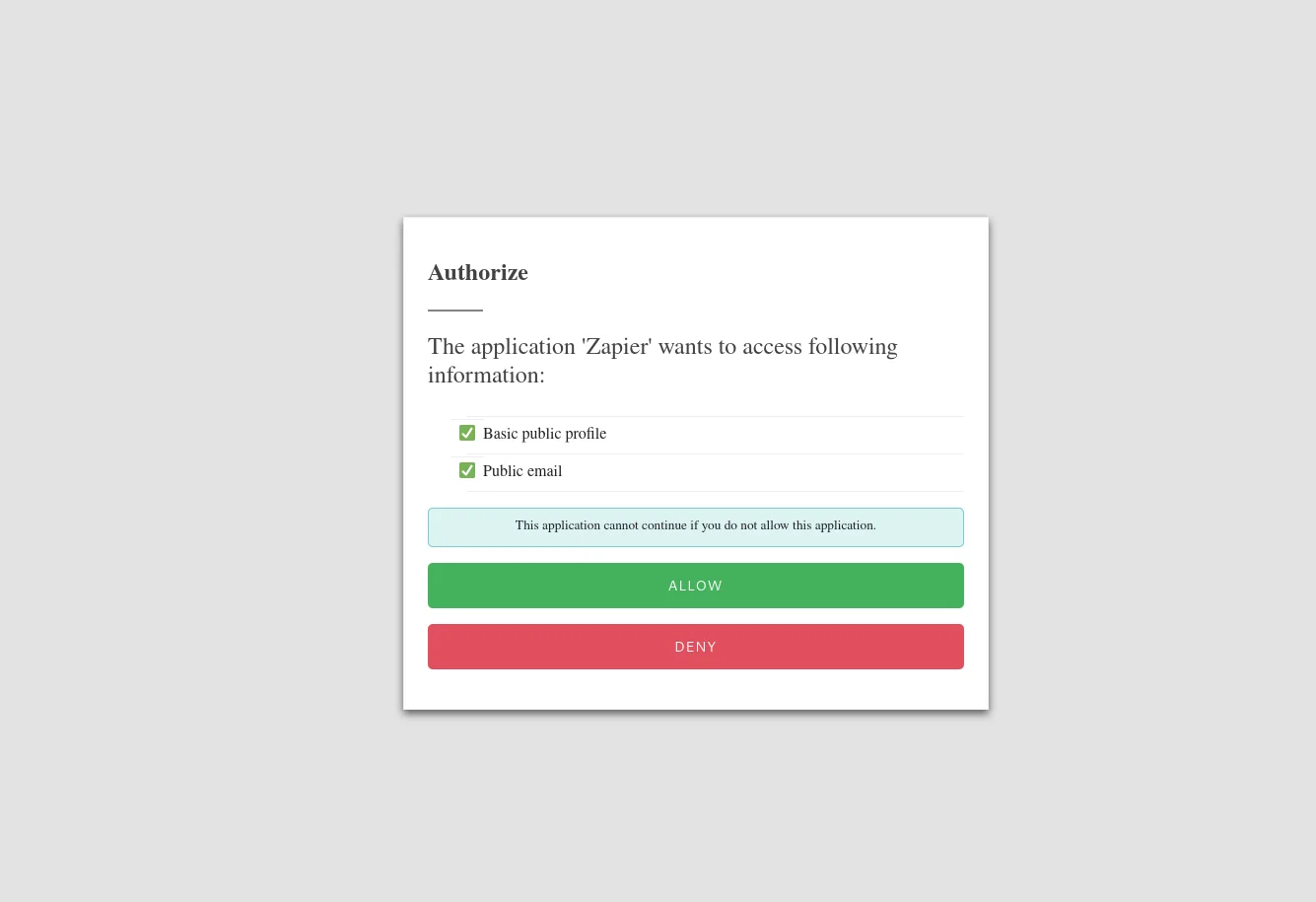Login using Joomla into Zapier by OAuth OIDC | Joomla Single Sign-On into zapier, Joomla Access your Details