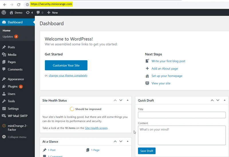 WordPress 다중 웹사이트