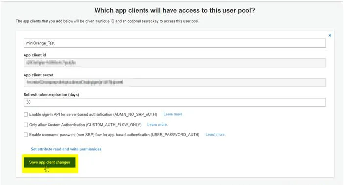 ASP.NET AWS Cognito OAuth SSO - AWS Cognito App Client Configuration