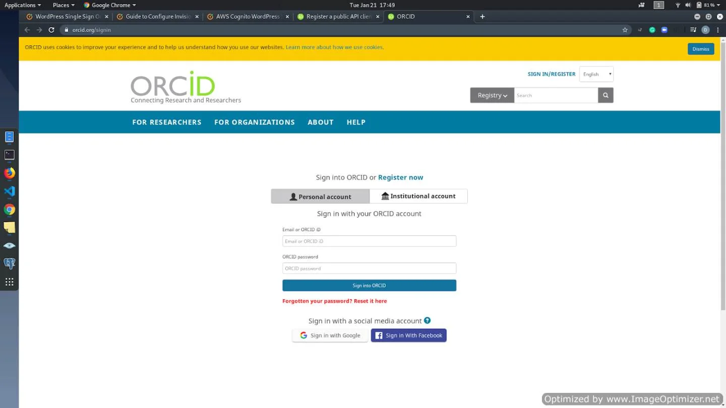 Orcid OAuth SSO with Joomla | Orcid Single Sign-On, Create Orcid account