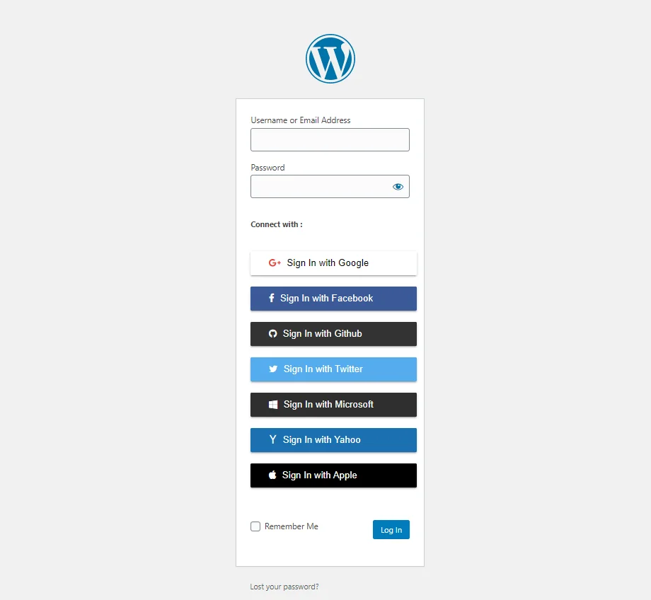firebase social media integration wordpress social login buttons