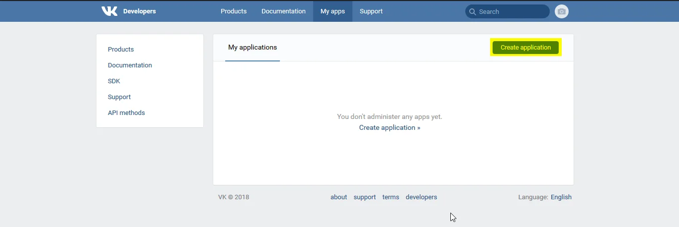 vkontakte Single Sign-On (SSO) OAuth/OpenID WordPress create application