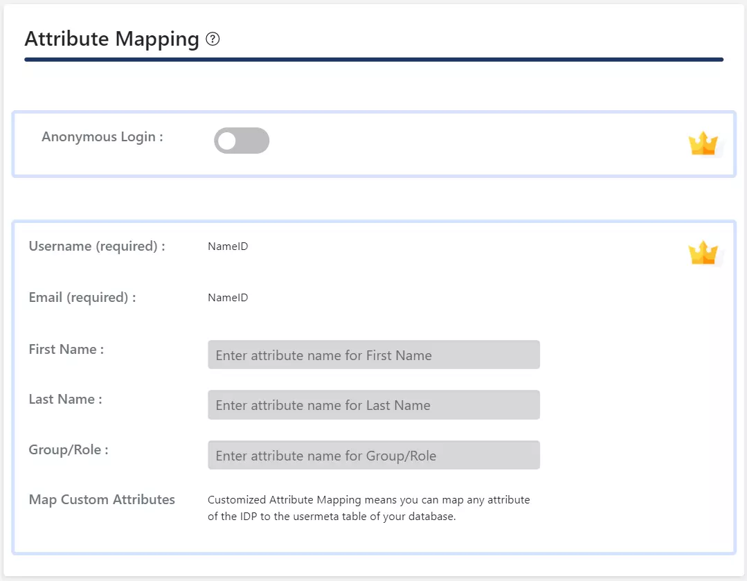 Azure B2C WordPress login | attribute mapping