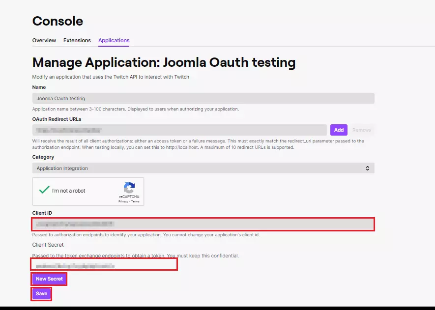  Twitch Single Sign-On SSO into Joomla using OAuth OpenID Connect, Cliend ID and Secret