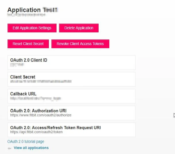 Drupal FitBit SSO Application Copy Client ID And Client Secret