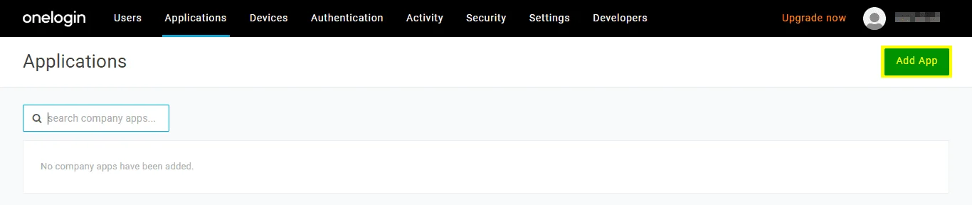 Onelogin SSO Applications Add App 