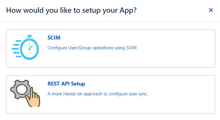 Select SCIM as Usersync method